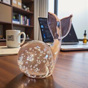 Whale glass Paperweight